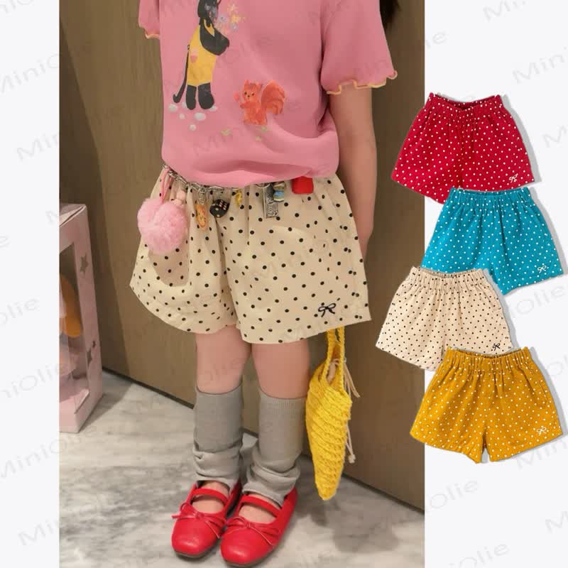 幼児用女の子用水玉模様ショートパンツ - image 1