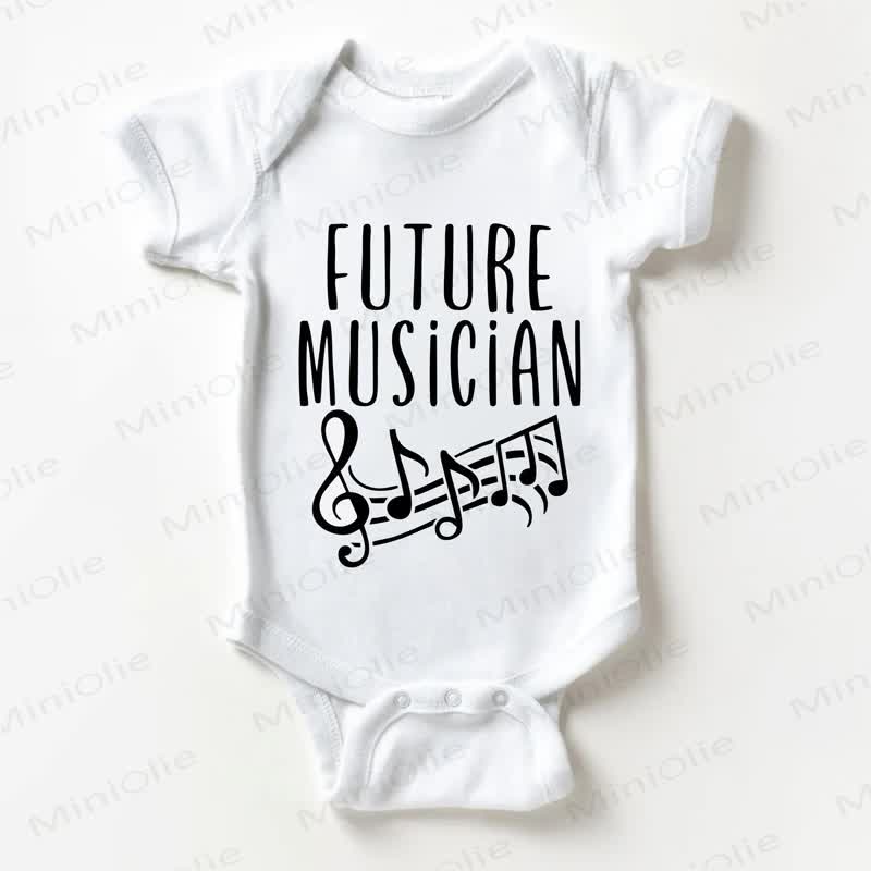 FUTURE MUSICIANベビーホワイト スローガンボディスーツ - 白 - 18～24ヶ月 - image 1