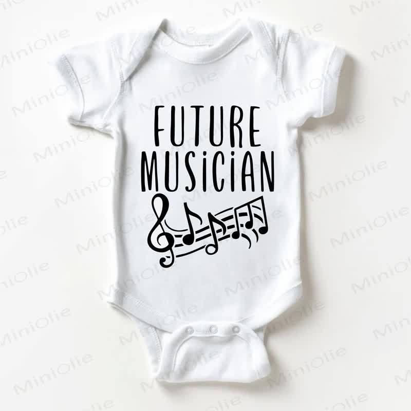 FUTURE MUSICIANベビーホワイト スローガンボディスーツ - 白 - 18～24ヶ月 - image 1