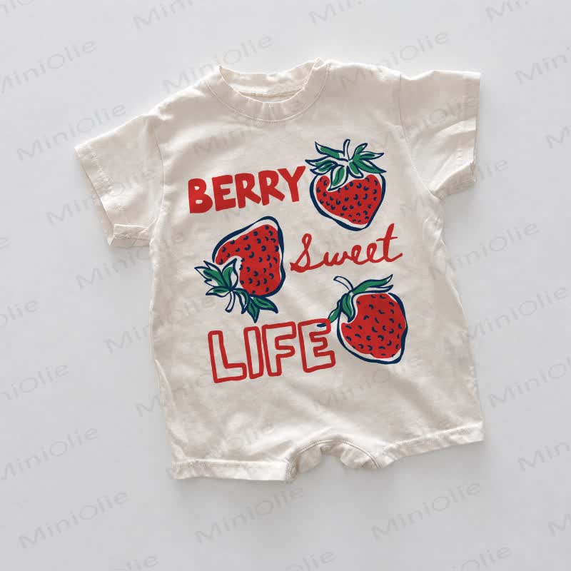 BERRY SWEET LIFEベビーロンパース - 白 - 18～24ヶ月 - image 1