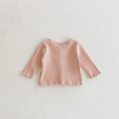 ベビー・幼児用女の子向け無地ボタンフロントカーディガン - image 6