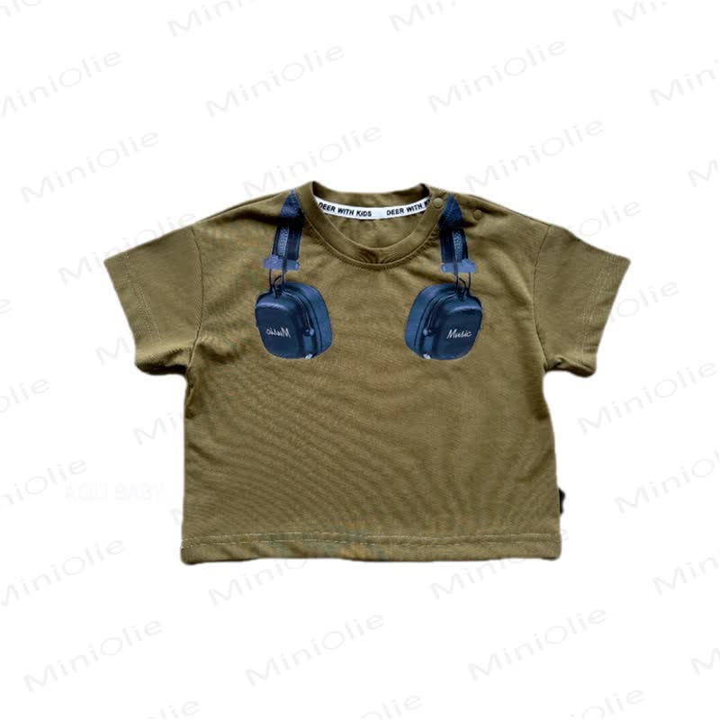 ベビー・幼児用ヘッドホンコレクションTシャツまたはストライプショートパンツ - 緑 - 4～5歳 - image 4