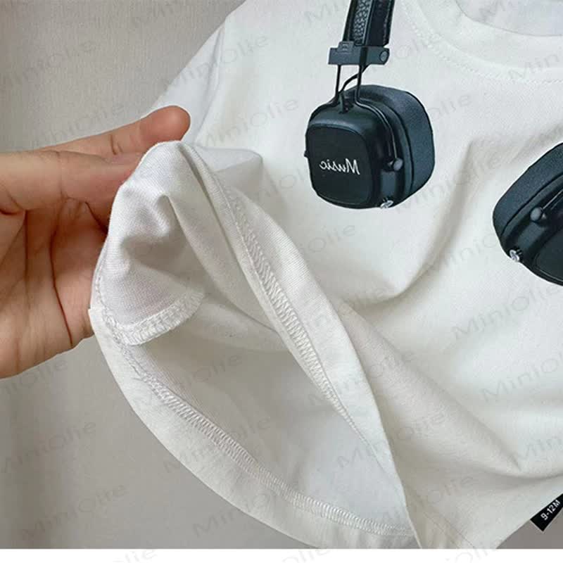 ベビー・幼児用ヘッドホンコレクションTシャツまたはストライプショートパンツ - image 8
