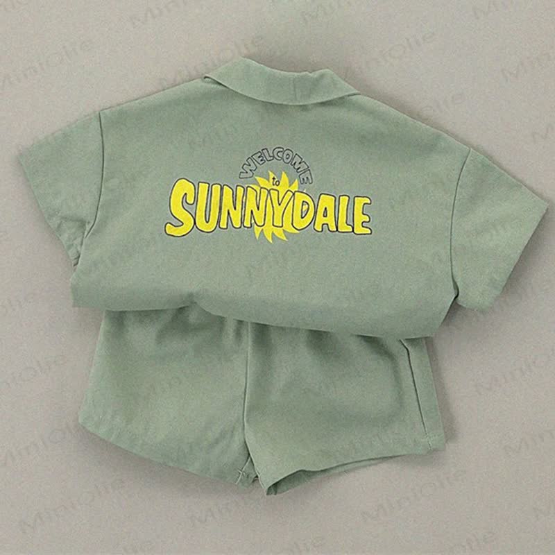 幼児用ポロシャツとショートパンツのツーピースセット - 緑 - 4～5歳 - image 2