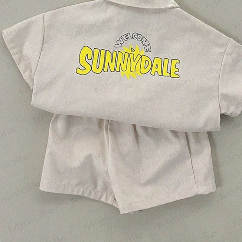 幼児用ポロシャツとショートパンツのツーピースセット - アプリコット - 4～5歳 - image 4