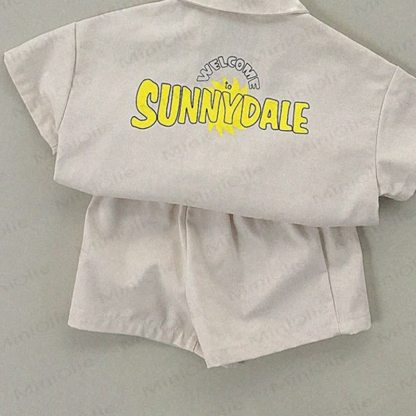 幼児用ポロシャツとショートパンツのツーピースセット - アプリコット - 4～5歳 - image 4