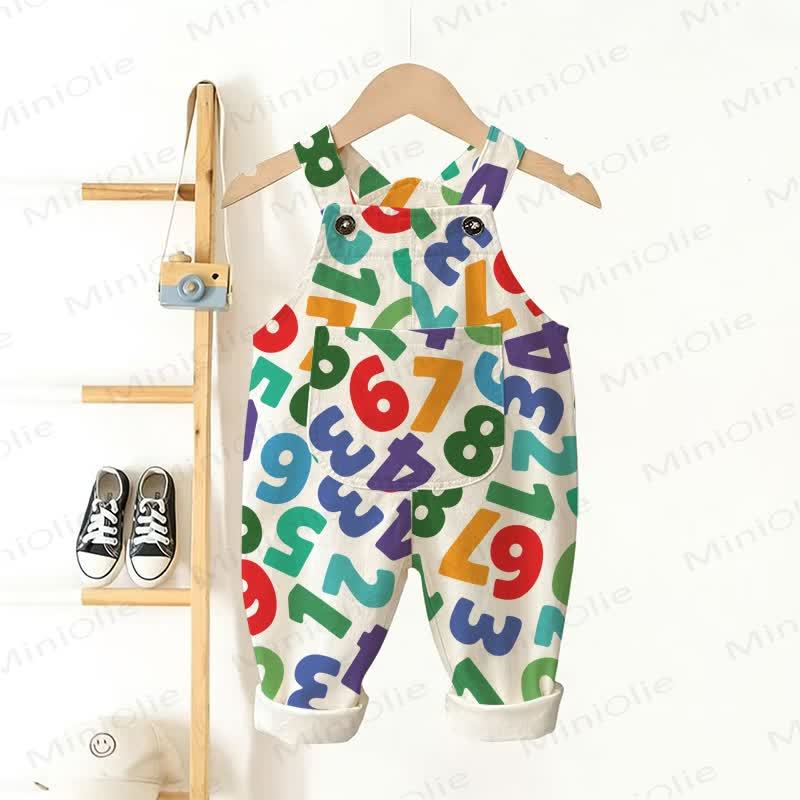 ベビー・幼児用番号入りオーバーオール - 白 - 3～5歳 - image 1
