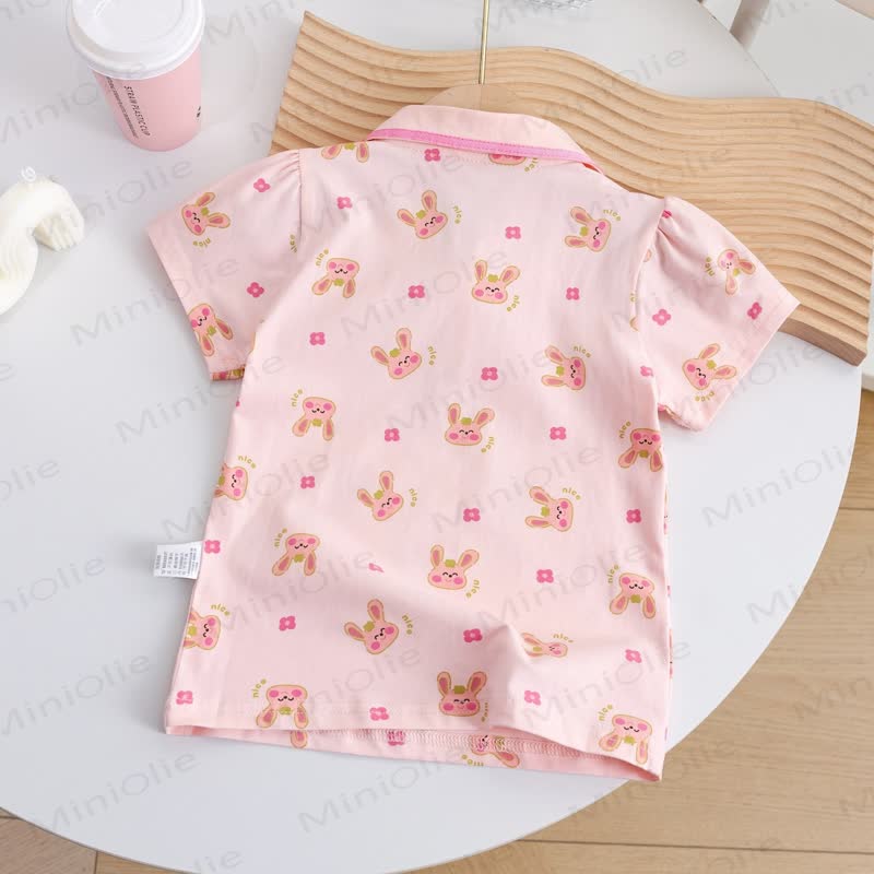 ベビーガールズ用ソフトニットうさぎ柄Tシャツ - image 5