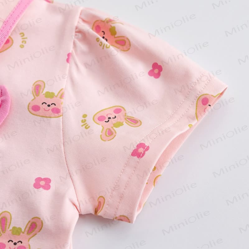 ベビーガールズ用ソフトニットうさぎ柄Tシャツ - image 8