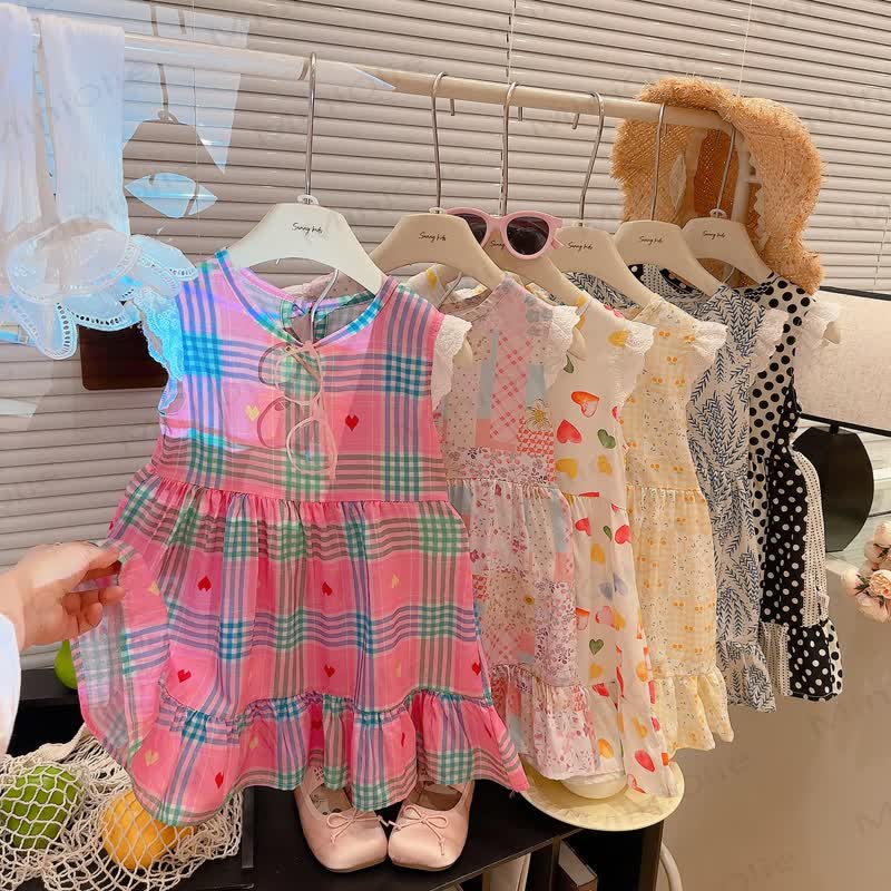 幼児・女の子用フリル袖Dress - image 1
