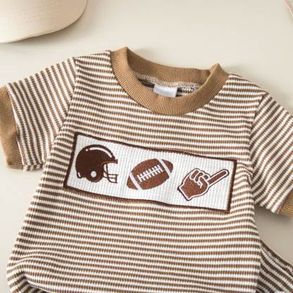 ベビー・幼児男の子用 スポーツプリントストライプTシャツ＆ショートパンツ 2点セット - image 7