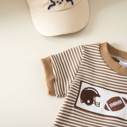 ベビー・幼児男の子用 スポーツプリントストライプTシャツ＆ショートパンツ 2点セット - image 8