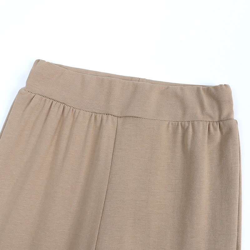 幼児用無地ニットトップス＆パンツ2点セットパジャマ - image 15