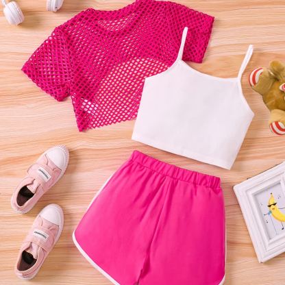 BROOKLYN NEW YORK幼児用女の子トップス＆ショートパンツ 3点セット - image 6