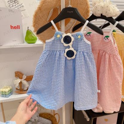 幼児用女の子フルーツギンガムキャミDress - image 4