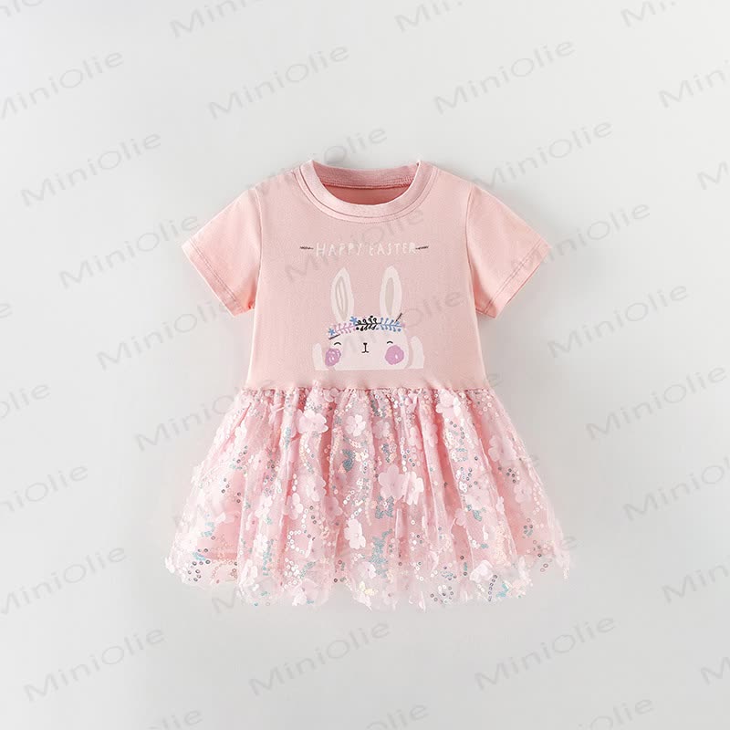 HAPPY EASTER！幼児用女の子バニーチュールDress - image 1