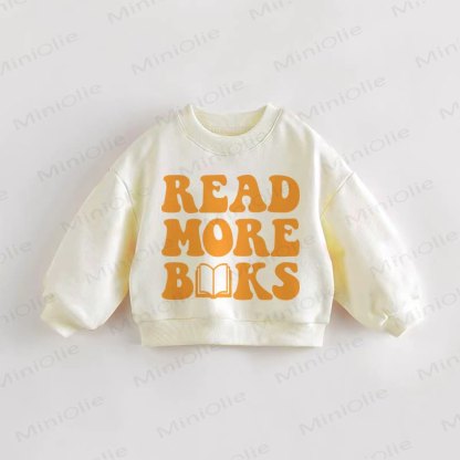 READ MORE BOOKS幼児用スローガン入りクリームスウェットシャツ - クリーム - 3～5歳 - image 1