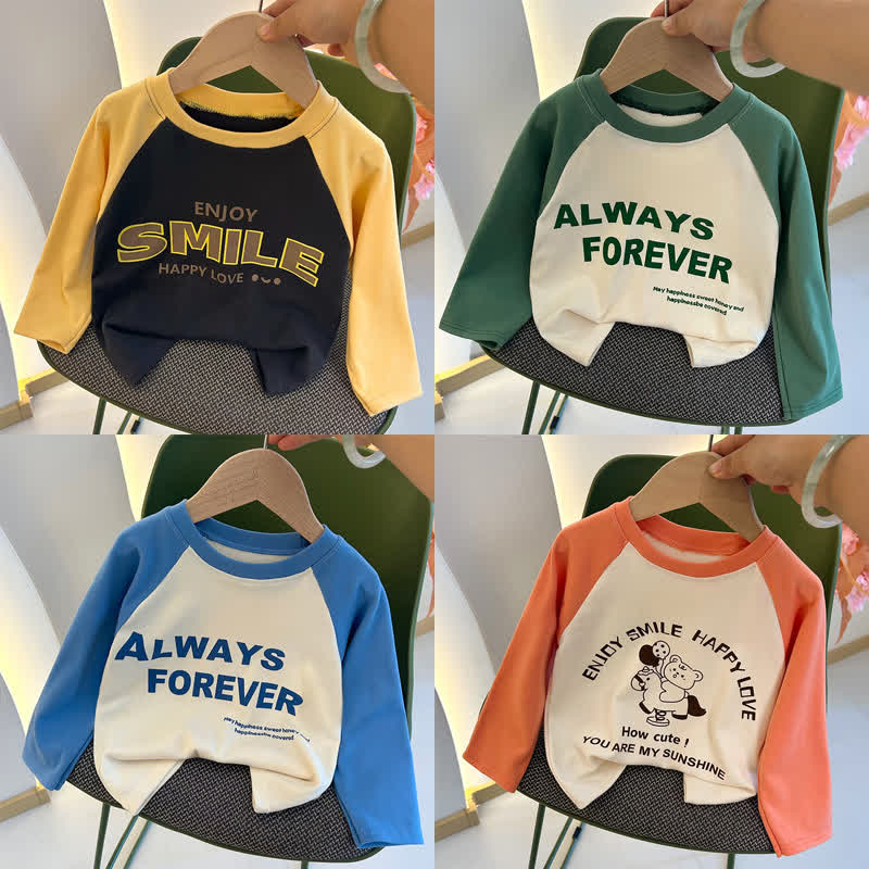 幼児用ラグランスリーブ半袖クルーネックTシャツ - image 1