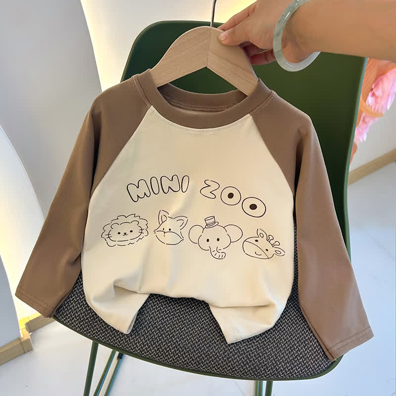 幼児用ラグランスリーブ半袖クルーネックTシャツ - 茶色の動物 - 10-11歳 - image 4