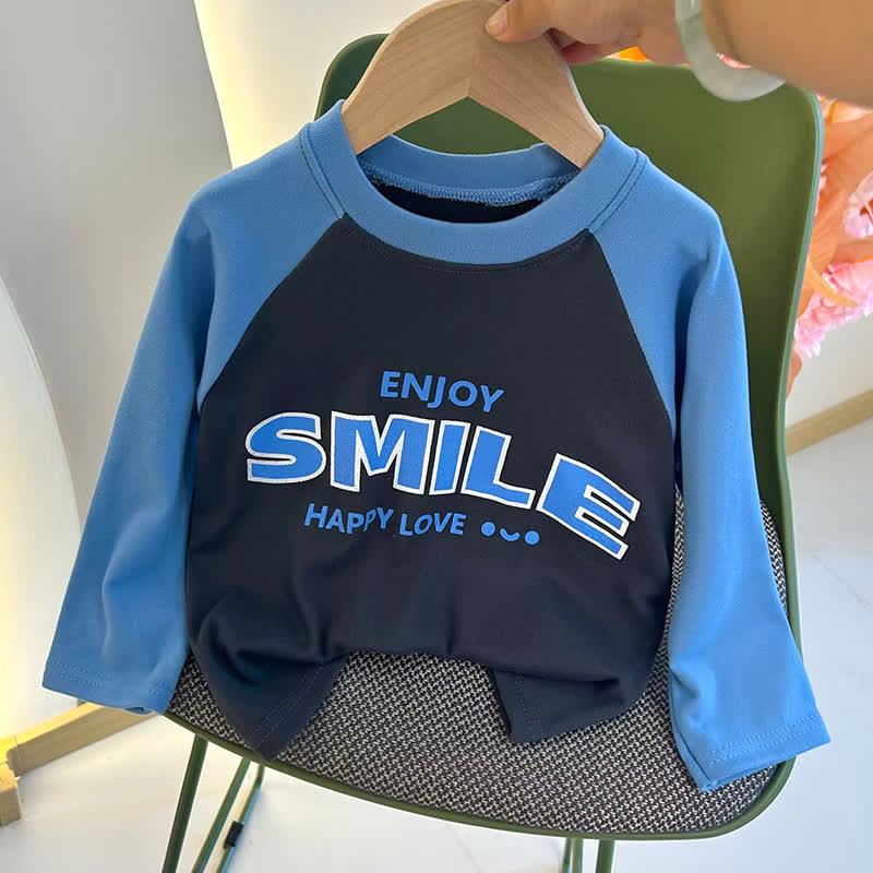 幼児用ラグランスリーブ半袖クルーネックTシャツ - ブルー＆グレー - 10-11歳 - image 5
