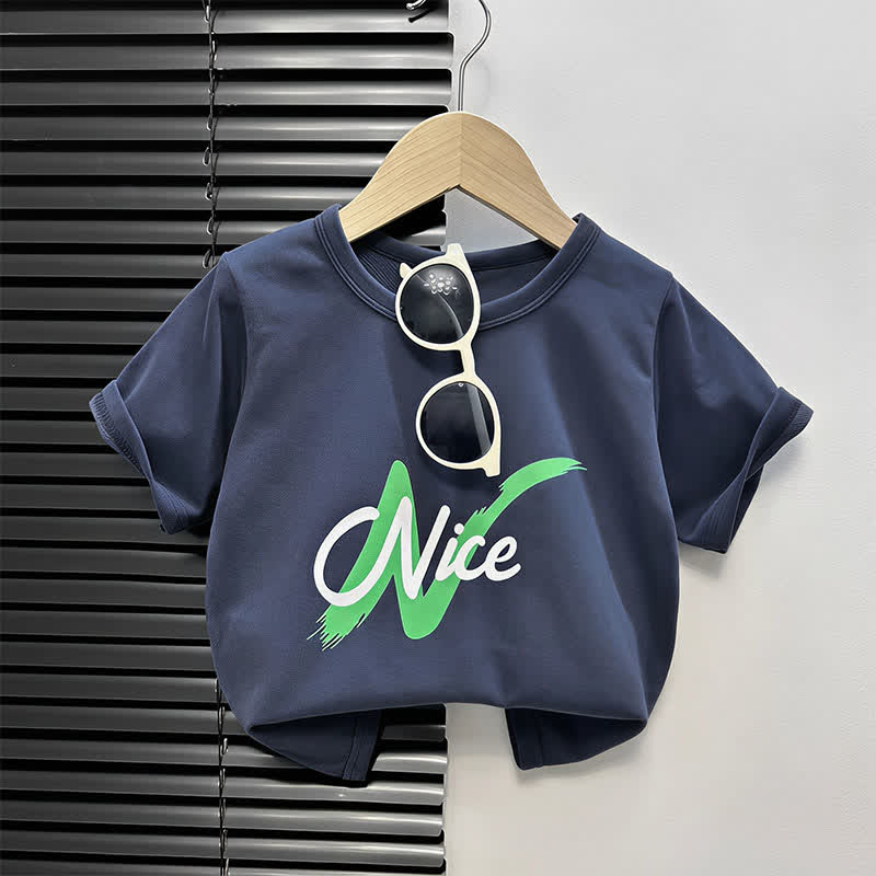 幼児用漫画柄ボックス型Tシャツ - 青と緑、いいね！ - 4～5歳 - image 4