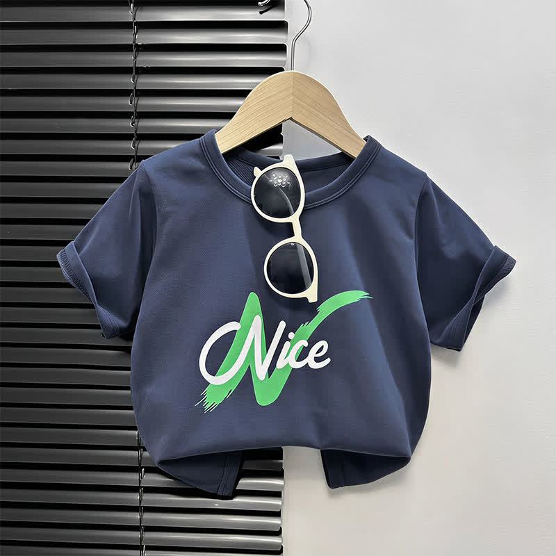 幼児用漫画柄ボックス型Tシャツ - 青と緑、いいね！ - 4～5歳 - image 4