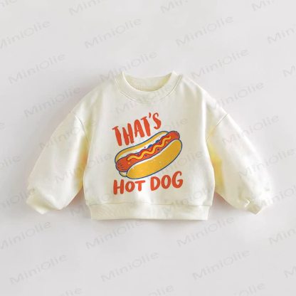 THAT'S HOT DOGベビー幼児用クリームスウェットシャツ - クリーム - 3～5歳 - image 1