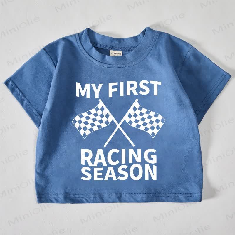 MY FIRST RACING SEASON　ベビーブルーTシャツ - 青 - 18～24ヶ月 - image 1