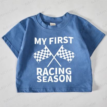 MY FIRST RACING SEASON　ベビーブルーTシャツ - 青 - 18～24ヶ月 - image 1