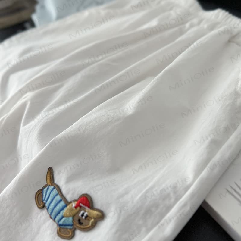 幼児・子供用犬柄刺繍入りショートパンツ - image 5
