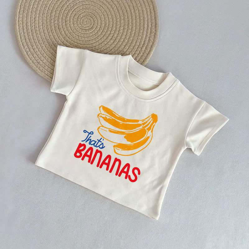 THAT'S BANANAS！ベビーベージュカジュアルTシャツ - ベージュ - 2～3歳 - image 1