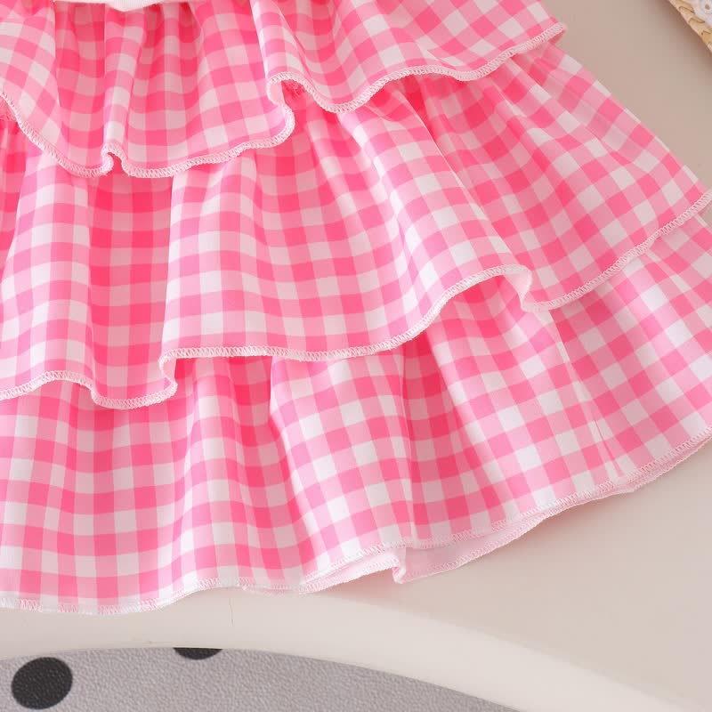 幼児向け女の子用アップルアップリケTシャツとピンクのティアードスカートの2点セット - image 8
