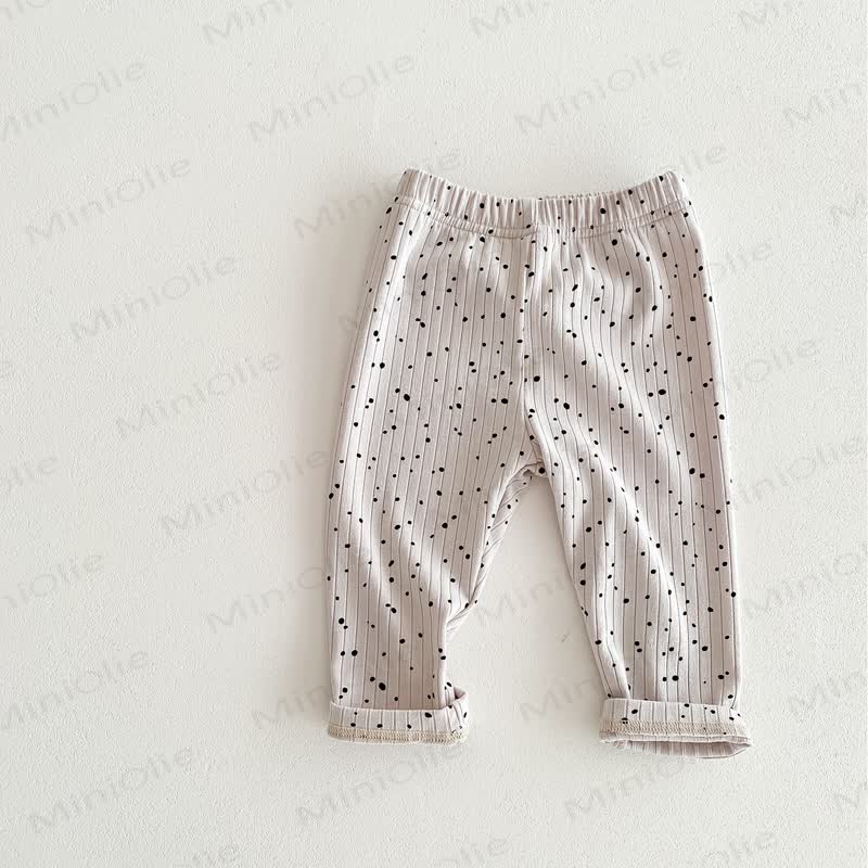 ベビー用水玉模様リブ編みレギンス - image 10