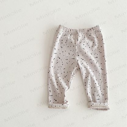 ベビー用水玉模様リブ編みレギンス - image 10