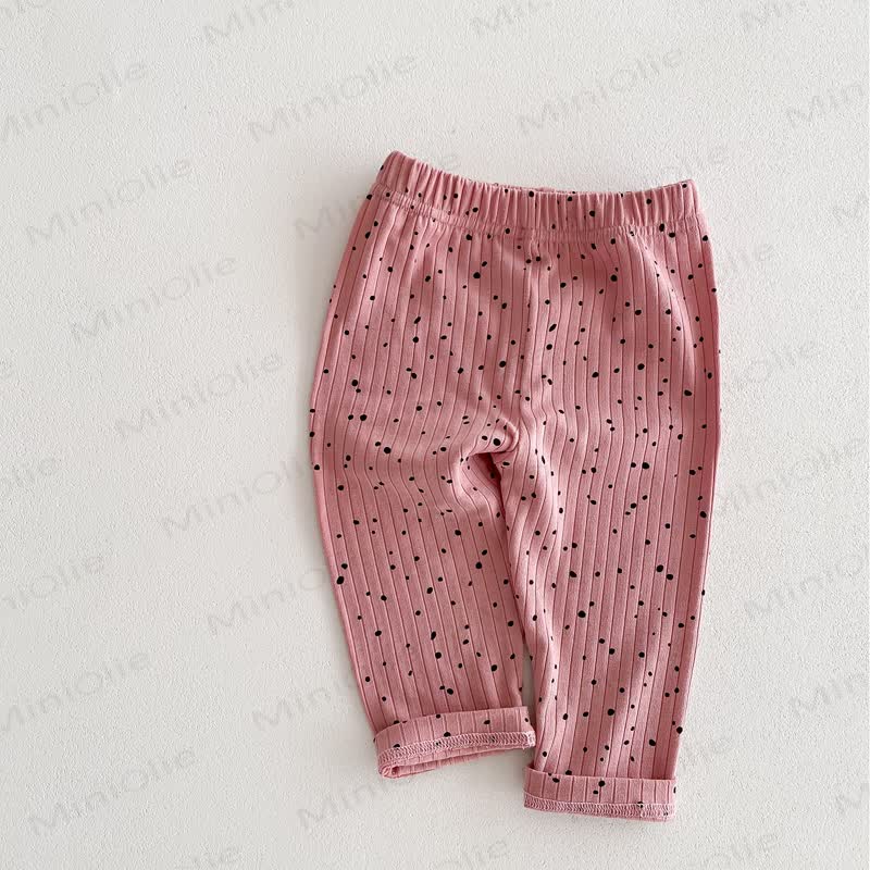 ベビー用水玉模様リブ編みレギンス - image 18