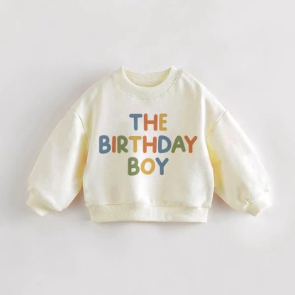 THE BIRTHDAY BOY幼児用クリームスウェットシャツ - クリーム - 3～5歳 - image 1