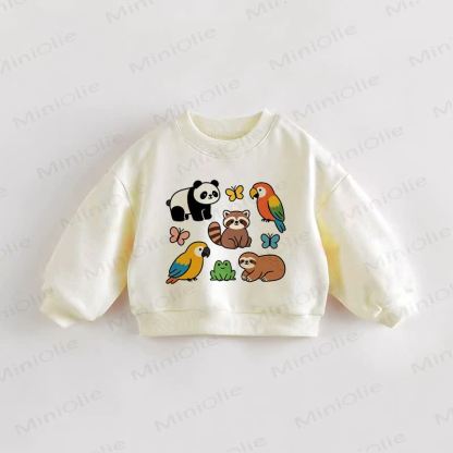 ベビー・幼児用アニマル柄スウェットシャツ - クリーム - 3～5歳 - image 1