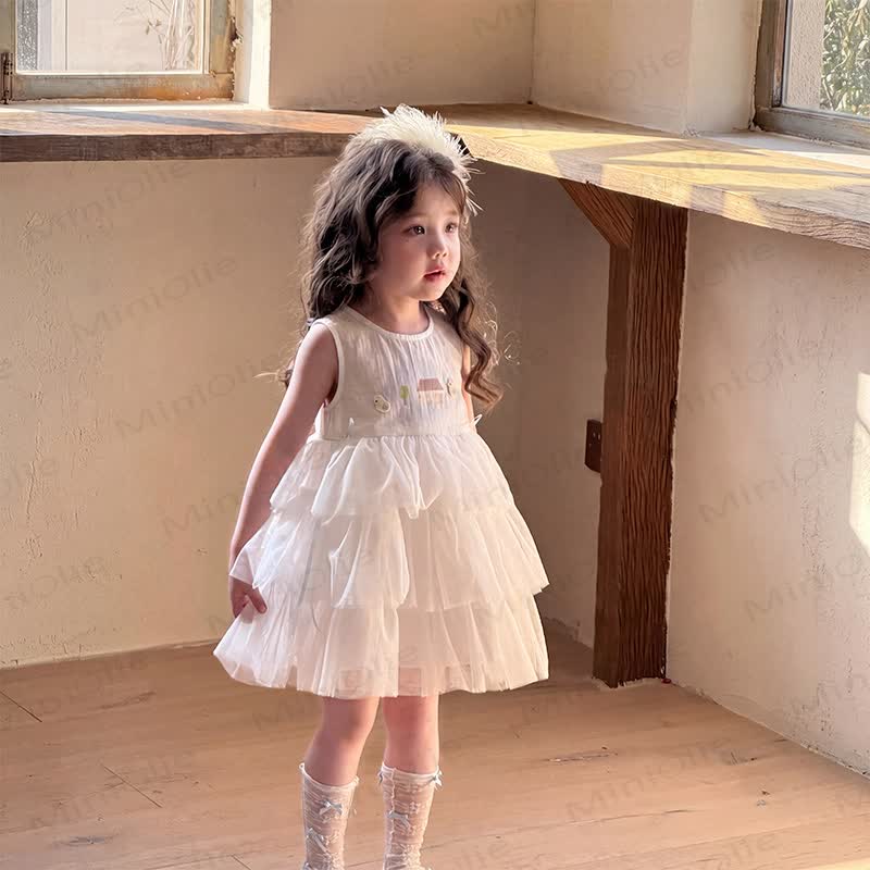 幼児用女の子プリンセスノースリーブティアードDress - image 5