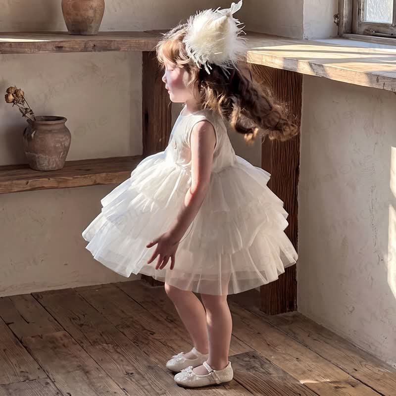 幼児用女の子プリンセスノースリーブティアードDress - image 6