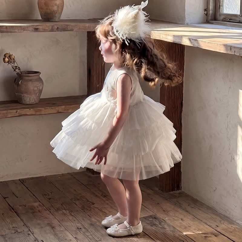 幼児用女の子プリンセスノースリーブティアードDress - image 6