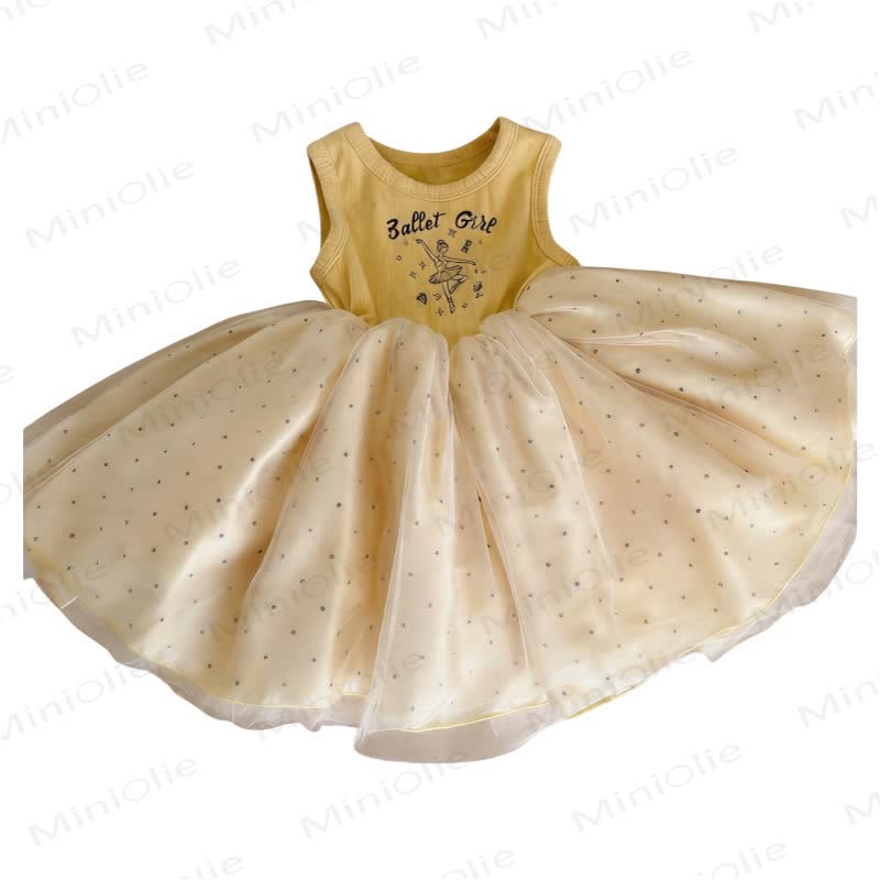 BALLET GIRL幼児用ベビーガール 水玉模様タンクトップDress - image 5