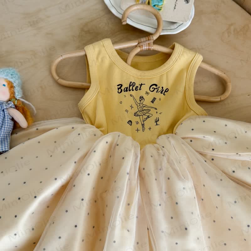 BALLET GIRL幼児用ベビーガール 水玉模様タンクトップDress - image 7
