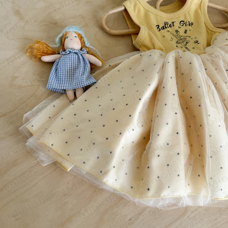 BALLET GIRL幼児用ベビーガール 水玉模様タンクトップDress - image 9