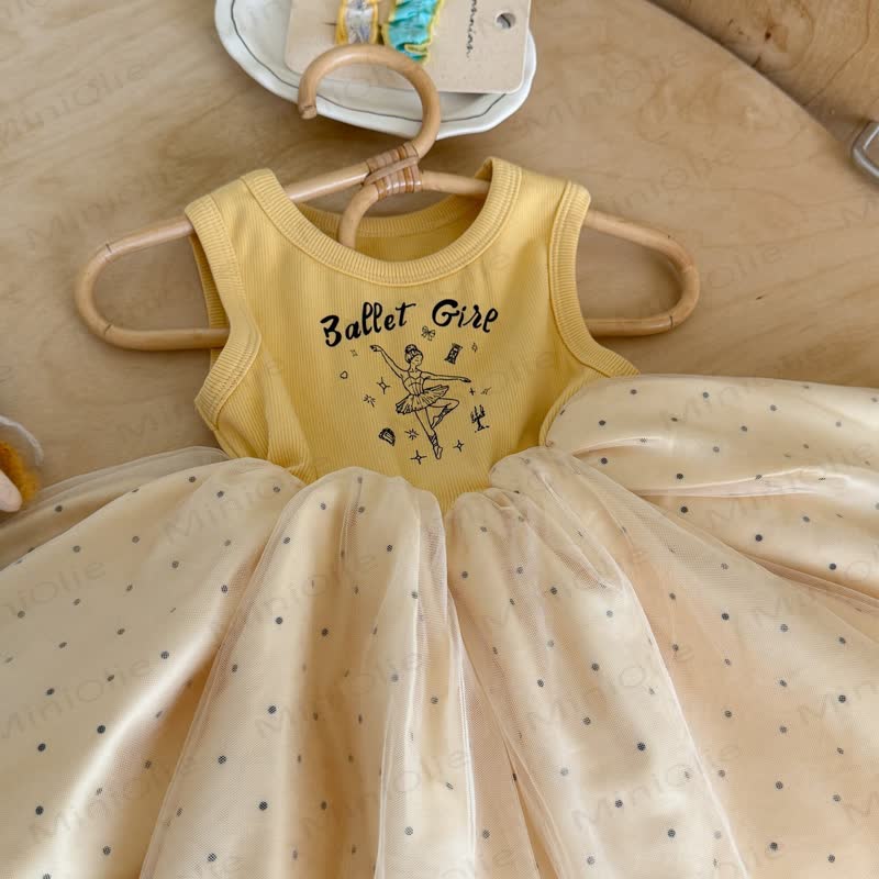 BALLET GIRL幼児用ベビーガール 水玉模様タンクトップDress - image 8