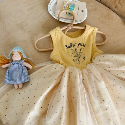 BALLET GIRL幼児用ベビーガール 水玉模様タンクトップDress - image 6