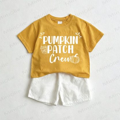 PUMPKIN PATCHTシャツ＆ショートパンツ 2点セット - 黄色と白 - 3～5歳 - image 1