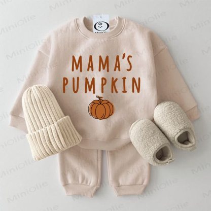 MAMA'S PUMPKINベビーベージュスウェットシャツ 2点セット - ベージュ - 2～3歳 - image 1