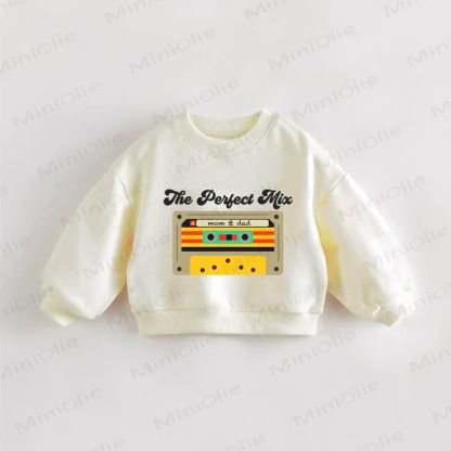 THE PERFECT MIX MOM & DAD幼児用クリームスウェットシャツ - クリーム - 3～5歳 - image 1