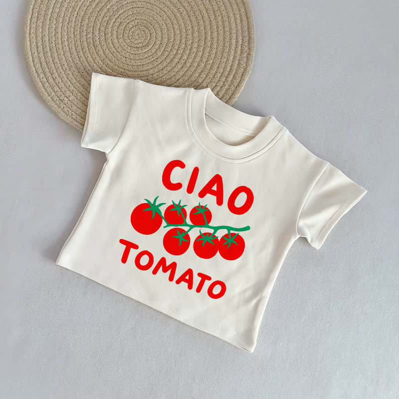 CIAO TOMATOベビーベージュ カジュアルTシャツ - ベージュ - 2～3歳 - image 1