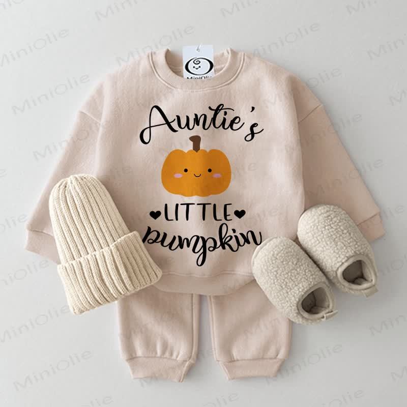 AUNTIE'S LITTLE PUMPKINベビーベージュスウェットシャツ 2点セット - ベージュ - 2～3歳 - image 1